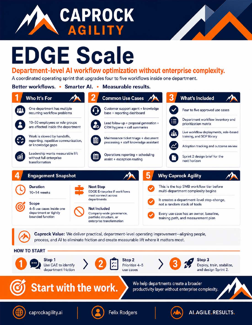EDGE Scale one-page overview preview