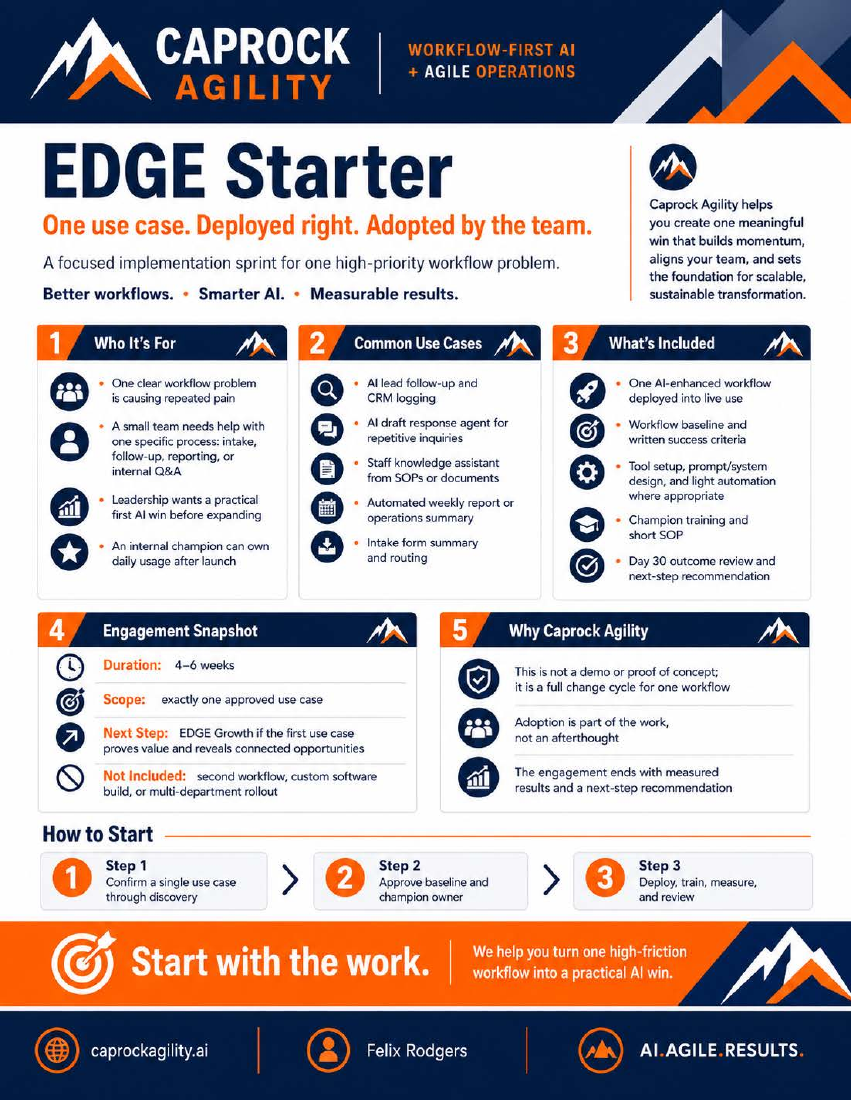 EDGE Starter one-page overview preview